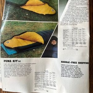 Frostline DIY Kit - Puma down sleeping bag -vintage -adult regular winter weight